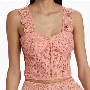 FARM Rio Pink Lace Blouse